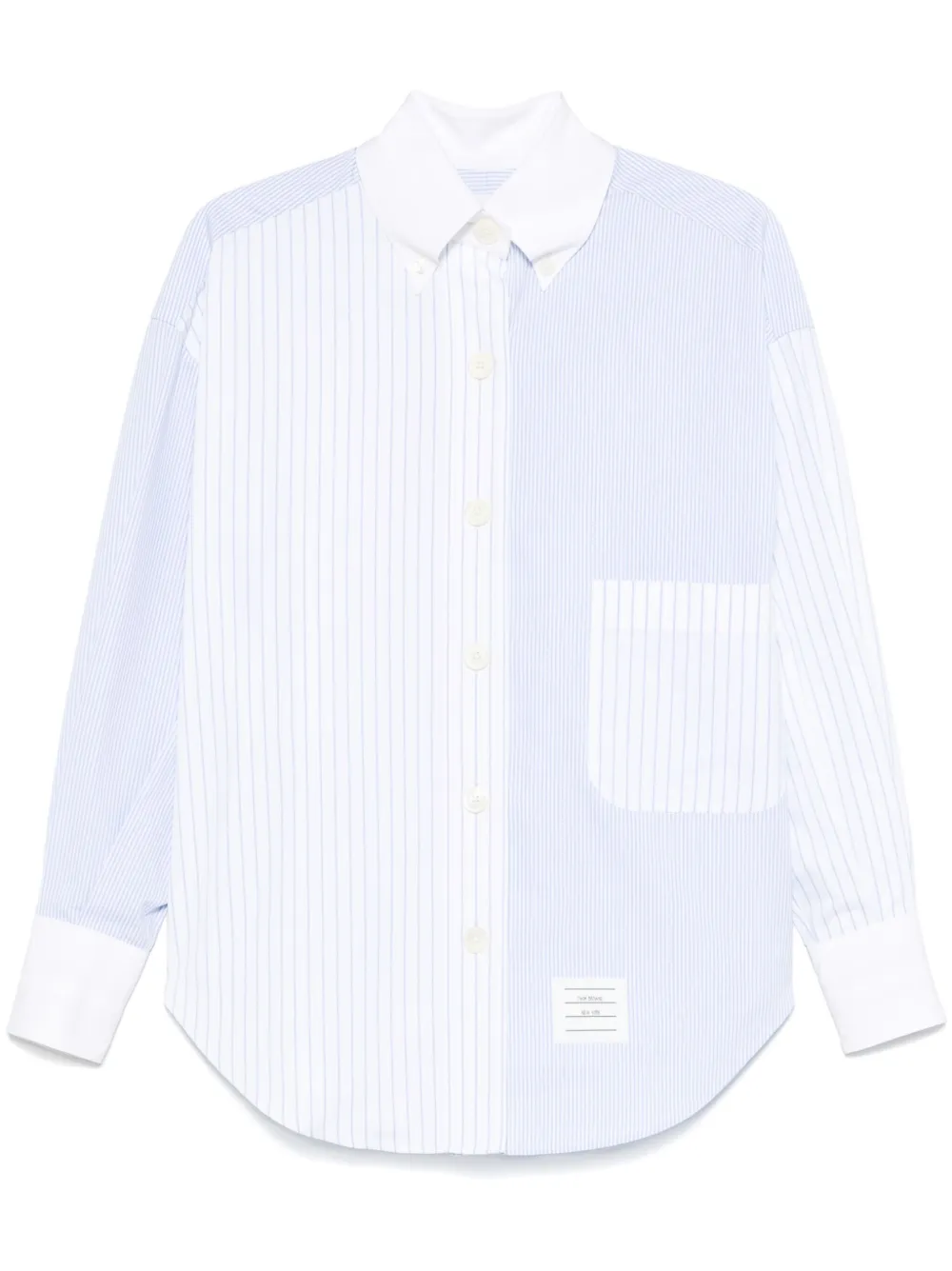 Поплиновая рубашка в полоску THOM BROWNE, синий
Поплиновая рубашка в полоску THOM BROWNE, синий