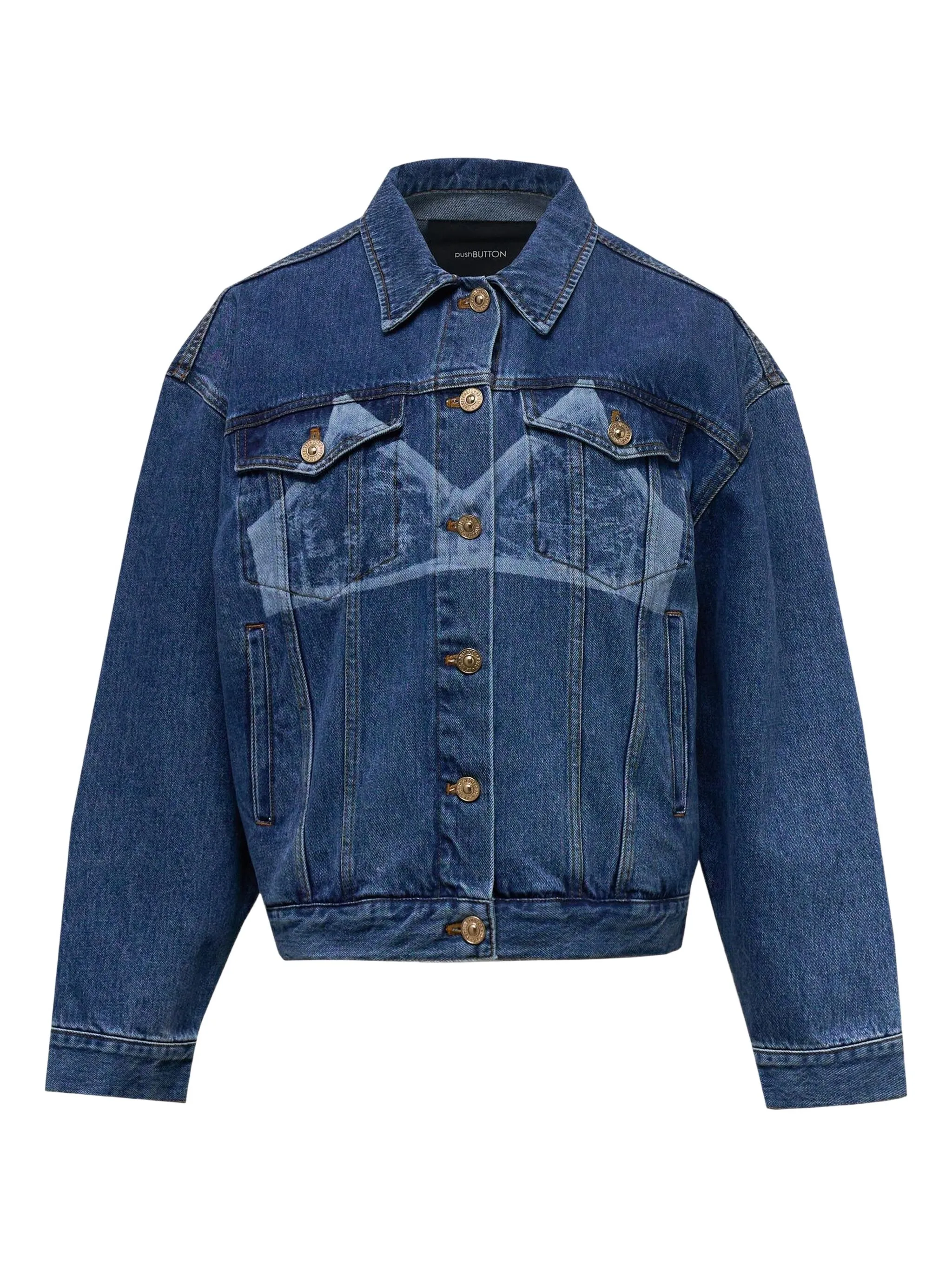 Джинсовая куртка с принтом Pushbutton, синий
Джинсовая куртка с принтом Pushbutton, синий