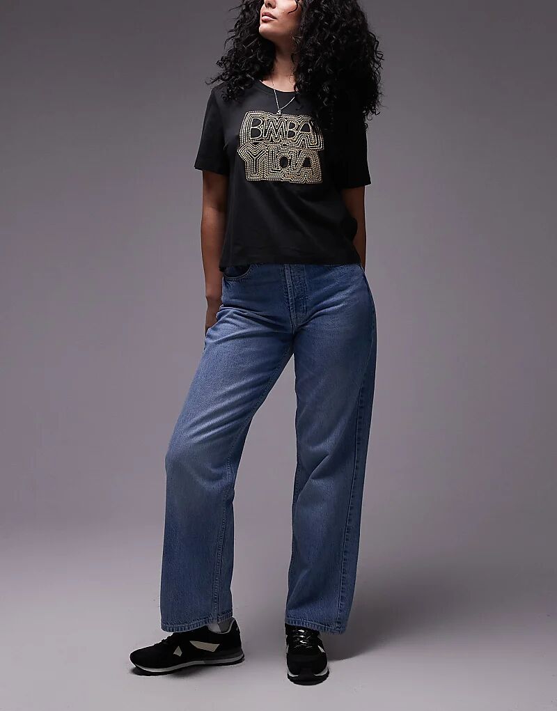 Джинсы свободного кроя прямого кроя со средней посадкой «песочные часы» синего цвета Topshop
Джинсы свободного кроя прямого кроя со средней посадкой «песочные часы» синего цвета Topshop