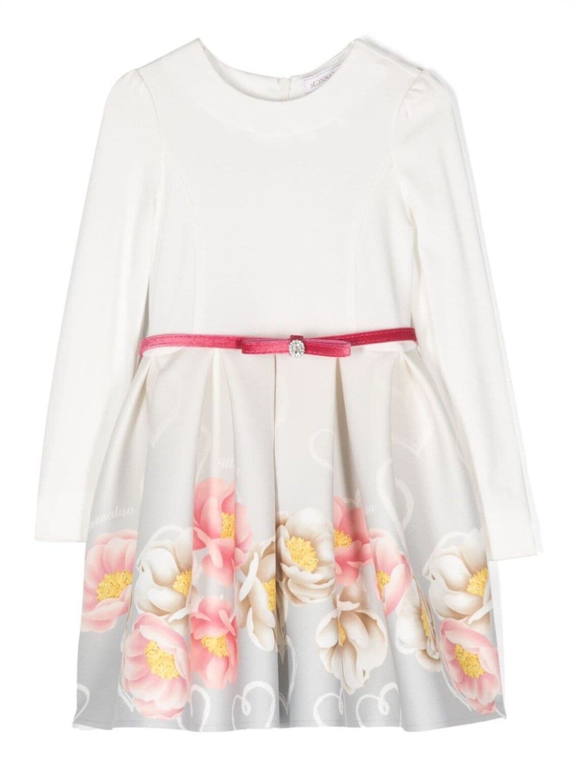 Monnalisa платье с цветочным принтом и поясом, белый
Monnalisa платье с цветочным принтом и поясом, белый