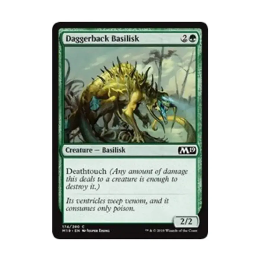 CCG Кинжальный василиск (клавиша C), MTG - Core Set 2019
CCG Кинжальный василиск (клавиша C), MTG - Core Set 2019