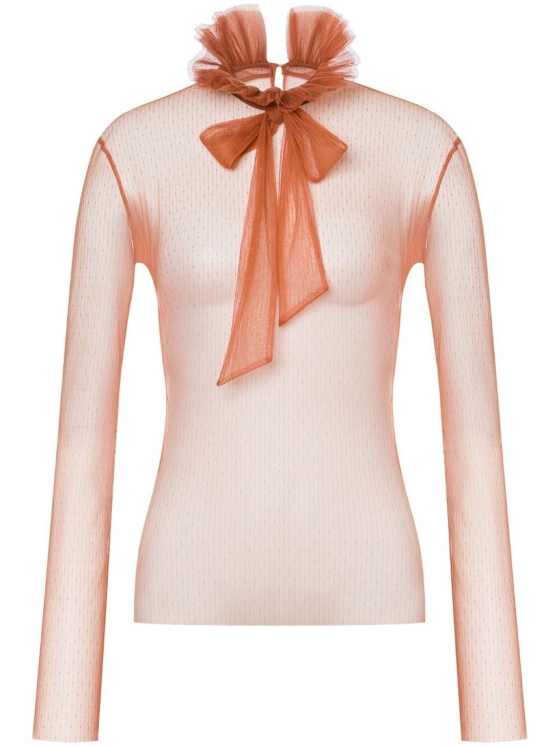 Philosophy Di Lorenzo Serafini блузка из тюля пуэн-деспри, коричневый 
Philosophy Di Lorenzo Serafini блузка из тюля пуэн-деспри, коричневый