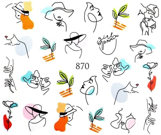 Водные наклейки для ногтей - №870, inna
Водные наклейки для ногтей - №870, inna