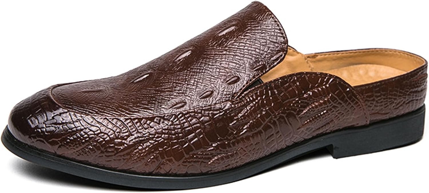 Мужские модные мюли без задника из натуральной кожи, сандалии с узором, удобные, антискользящие, дышащие Vannida, коричневый
Мужские модные мюли без задника из натуральной кожи, сандалии с узором, удобные, антискользящие, дышащие Vannida, коричневый