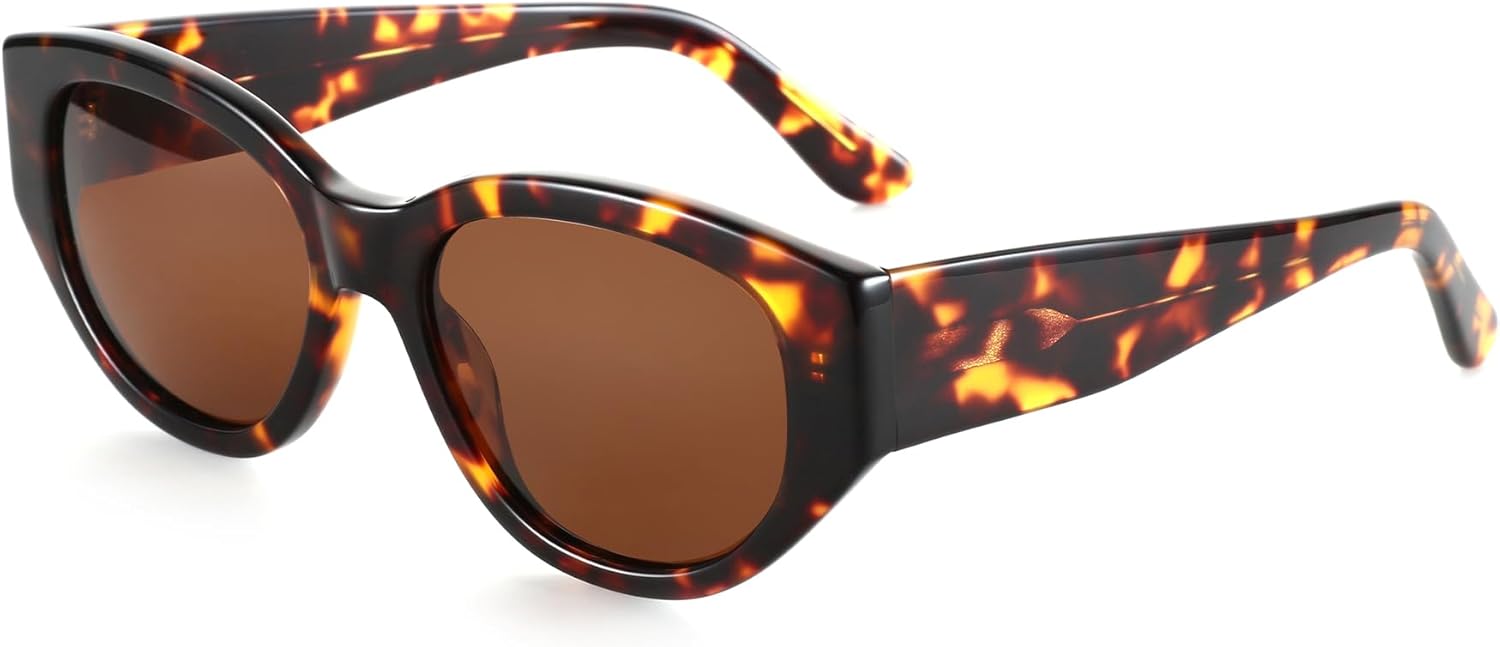 Женские поляризованные солнцезащитные очки ZENOTTIC в модном стиле: классические солнцезащитные очки в оправе «кошачий глаз» — ретро-стиль, защита от УФ-излучения UV400, Havana/ Brown
Женские поляризованные солнцезащитные очки ZENOTTIC в модном стиле: классические солнцезащитные очки в оправе «кошачий глаз» — ретро-стиль, защита от УФ-излучения UV400, Havana/ Brown