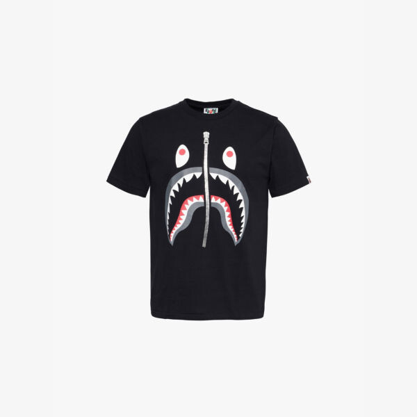 Футболка с короткими рукавами из хлопкового джерси с принтом «Акула» A Bathing Ape, черный
Футболка с короткими рукавами из хлопкового джерси с принтом «Акула» A Bathing Ape, черный