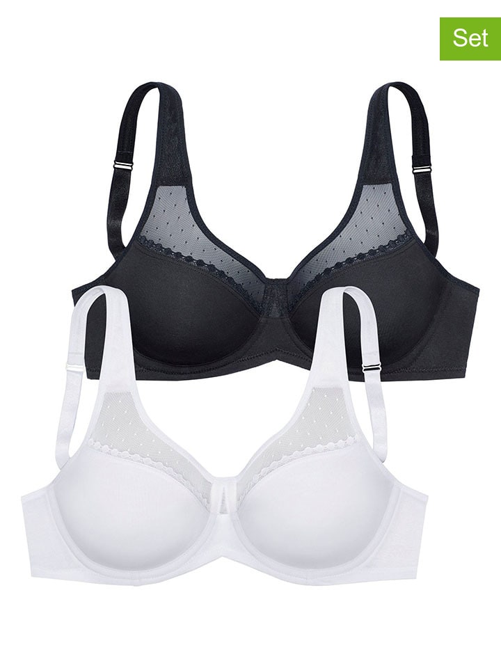 PETITE FLEUR Комплект из 2 бюстгальтеров-миниатюрных моделей, черно-белый
PETITE FLEUR Комплект из 2 бюстгальтеров-миниатюрных моделей, черно-белый