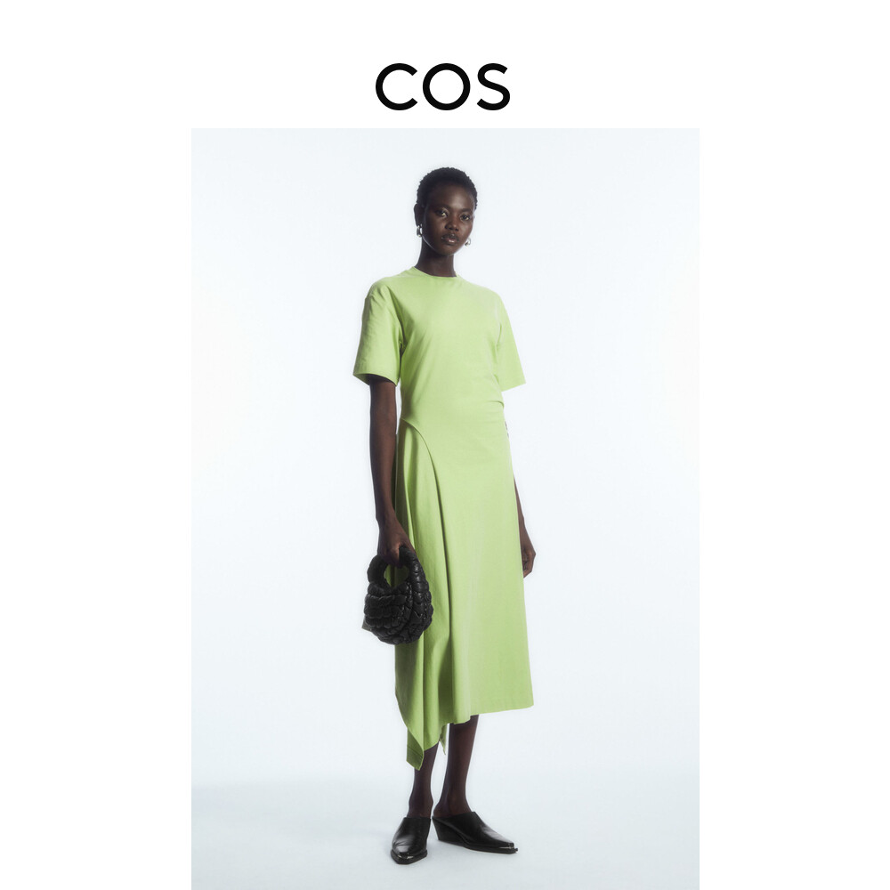 Асимметричное платье Cos с круглым вырезом, зеленый
Асимметричное платье Cos с круглым вырезом, зеленый