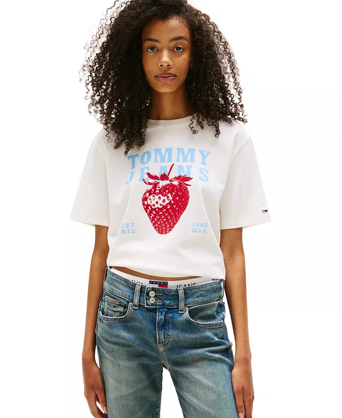 Женская футболка свободного кроя с принтом клубники Tommy Jeans, коричневый/бежевый
Женская футболка свободного кроя с принтом клубники Tommy Jeans, коричневый/бежевый