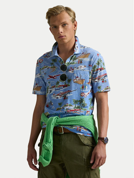 Рубашка поло стандартного кроя 710966450001 Polo Ralph Lauren, синий 
Рубашка поло стандартного кроя 710966450001 Polo Ralph Lauren, синий