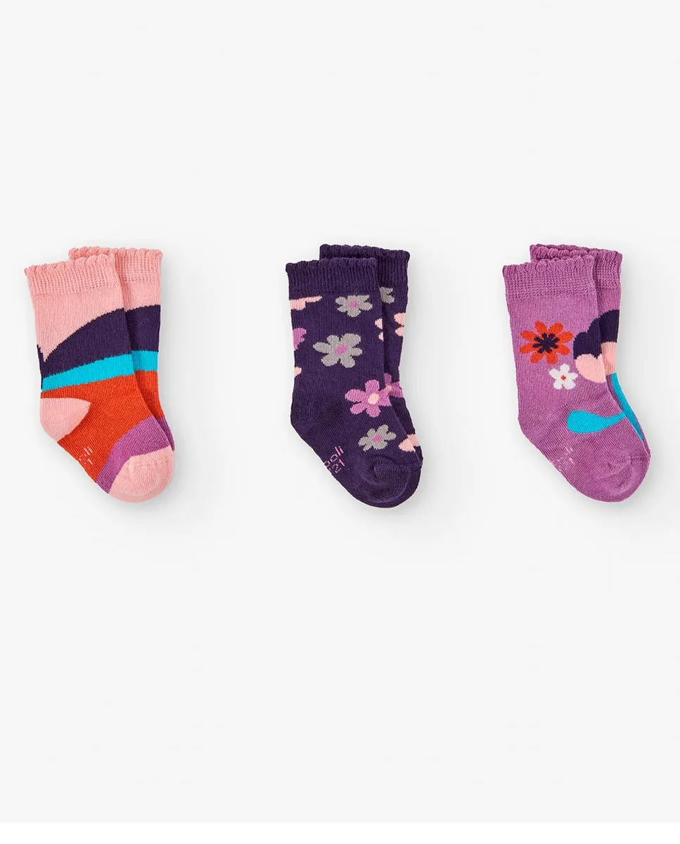 Набор из 3 пар коротких носков с детским принтом Boboli, мультиколор
Набор из 3 пар коротких носков с детским принтом Boboli, мультиколор