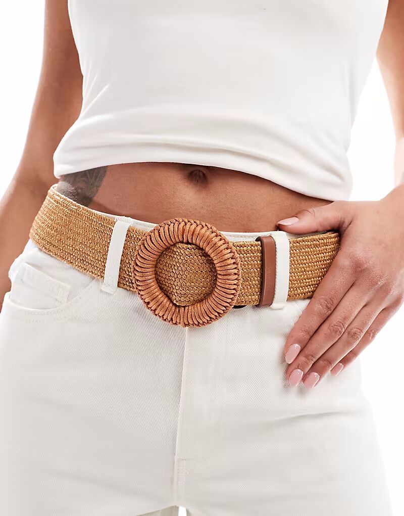 Ремень с соломенной пряжкой ASOS DESIGN
Ремень с соломенной пряжкой ASOS DESIGN