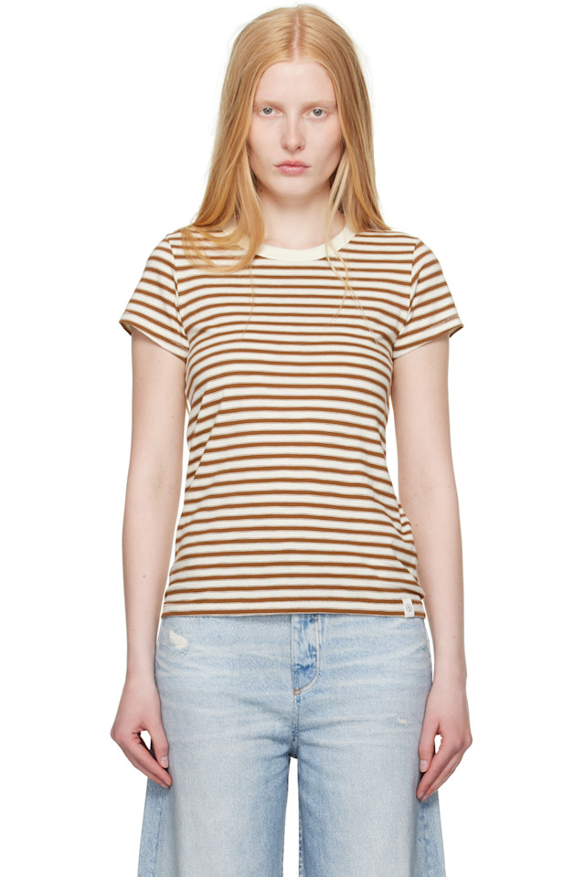 Футболка с полосками в стиле слэб Rag & Bone, коричневый
Футболка с полосками в стиле слэб Rag & Bone, коричневый