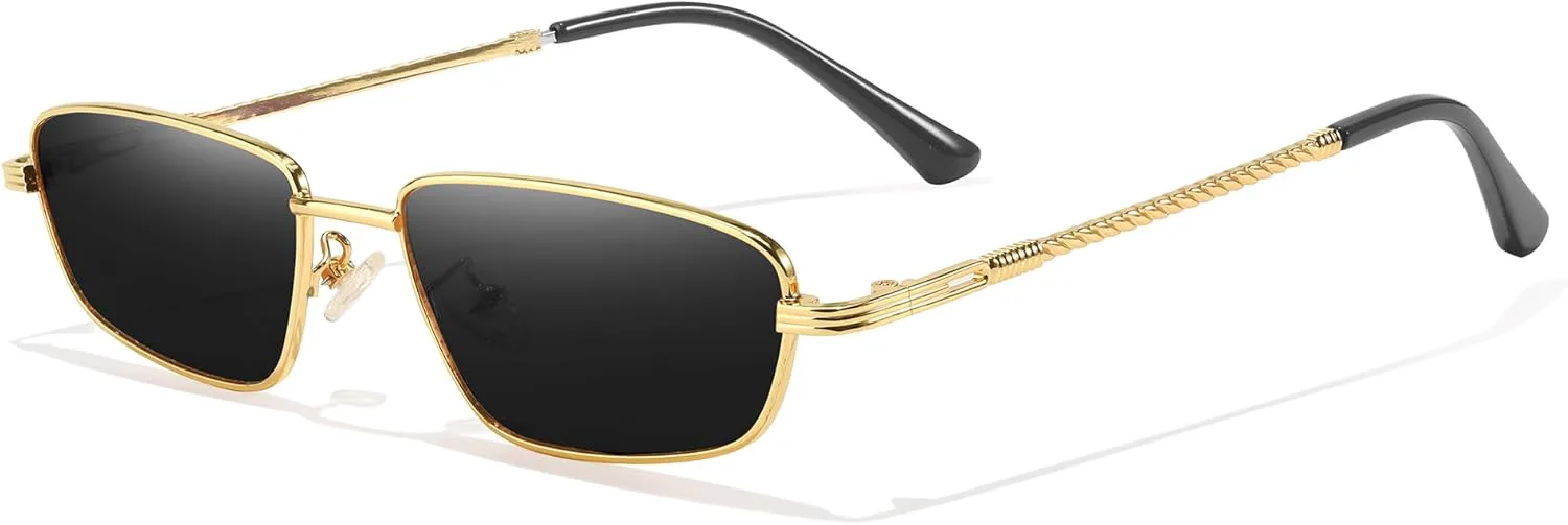 Модные квадратные солнцезащитные очки Chicid для женщин и мужчин в стиле ретро, маленькие, в стиле Y2K, узкие, с защитой UV400, A01 Gold Frame/Grey Lens
Модные квадратные солнцезащитные очки Chicid для женщин и мужчин в стиле ретро, маленькие, в стиле Y2K, узкие, с защитой UV400, A01 Gold Frame/Grey Lens