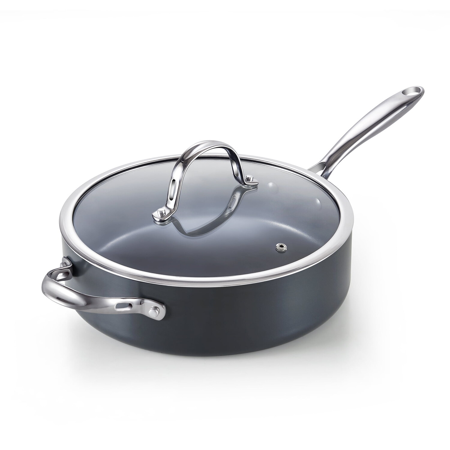 Стандартная глубокая сковорода с антипригарным покрытием и крышкой Cooks Cooks Standard
Стандартная глубокая сковорода с антипригарным покрытием и крышкой Cooks Cooks Standard