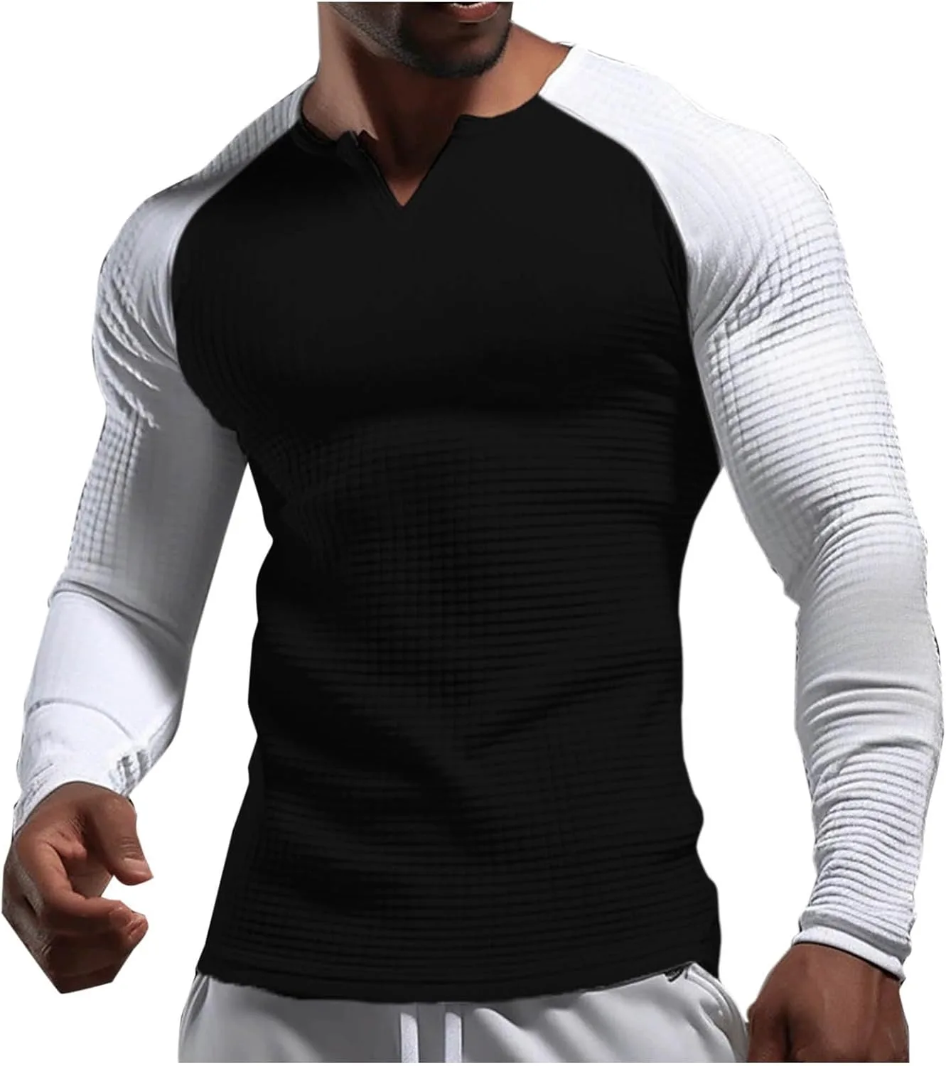 Мужская футболка Uillui с длинным рукавом и V-образным вырезом, Slim Fit
Мужская футболка Uillui с длинным рукавом и V-образным вырезом, Slim Fit