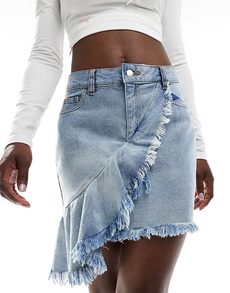 Асимметричная джинсовая мини-юбка с оборками в средне-голубом цвете Miss Selfridge
Асимметричная джинсовая мини-юбка с оборками в средне-голубом цвете Miss Selfridge