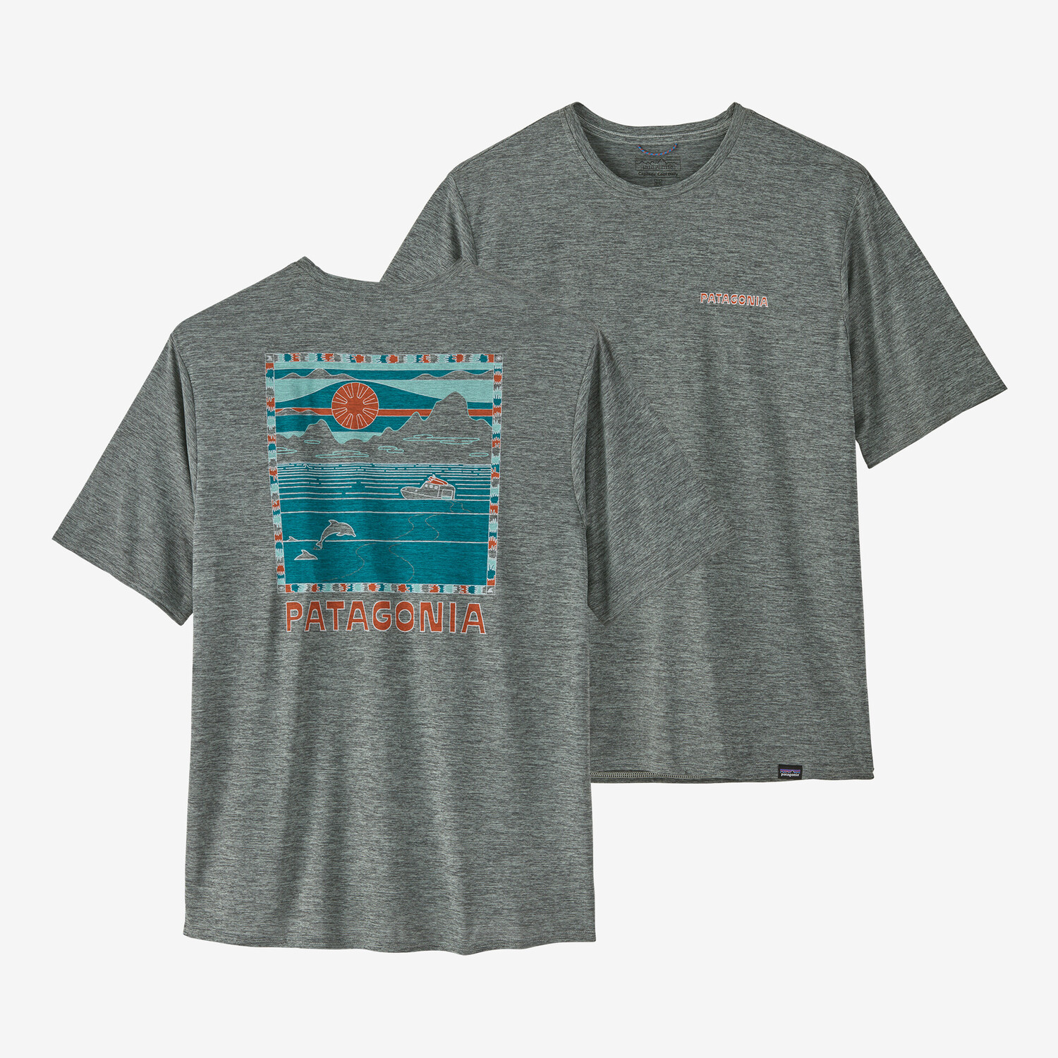 Мужская рубашка Capilene Cool на каждый день с рисунком - Waters Patagonia, цвет Summit Swell: Sleet Green X-Dye
Мужская рубашка Capilene Cool на каждый день с рисунком - Waters Patagonia, цвет Summit Swell: Sleet Green X-Dye