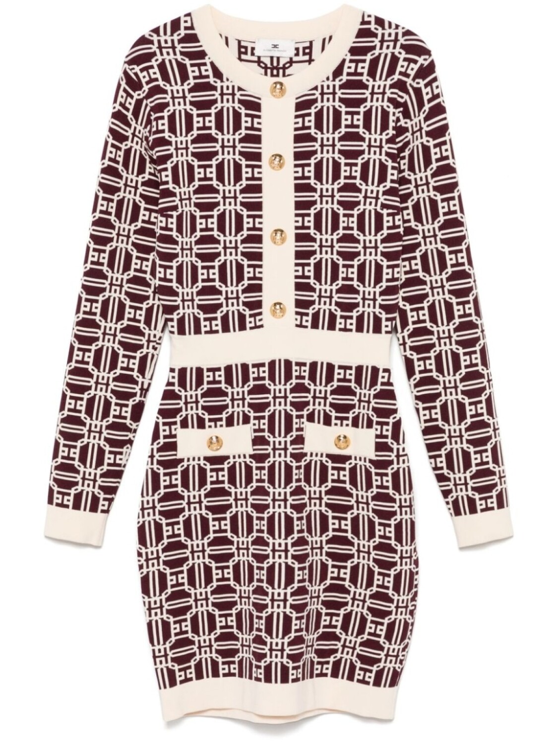 Мини-платье с монограммой и жаккардом Elisabetta Franchi, красный
Мини-платье с монограммой и жаккардом Elisabetta Franchi, красный