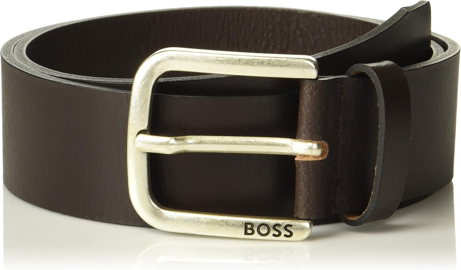 BOSS мужской гладкий кожаный ремень с гравированной пряжкой Casual, Hickory Brown
BOSS мужской гладкий кожаный ремень с гравированной пряжкой Casual, Hickory Brown