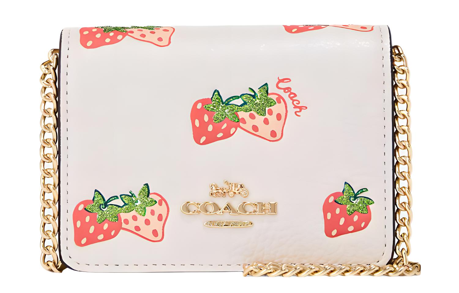 Кожаный кошелек, клатч, сумка через плечо, мини-сумка кроссбоди женская белая COACH
Кожаный кошелек, клатч, сумка через плечо, мини-сумка кроссбоди женская белая COACH