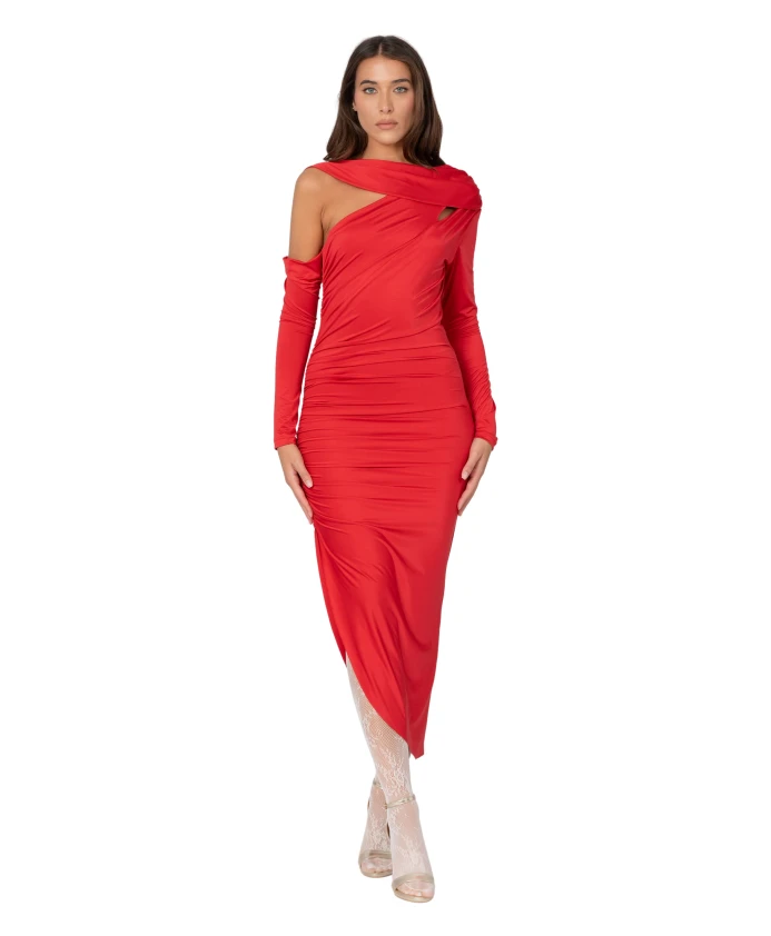 Платье-Футляр с асимметричным подолом Kocca, красный
Платье-Футляр с асимметричным подолом Kocca, красный