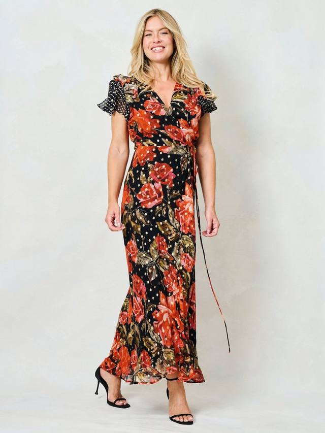 Ffion Floral короткий рукав обертывание макси платье Hope & Ivy
Ffion Floral короткий рукав обертывание макси платье Hope & Ivy