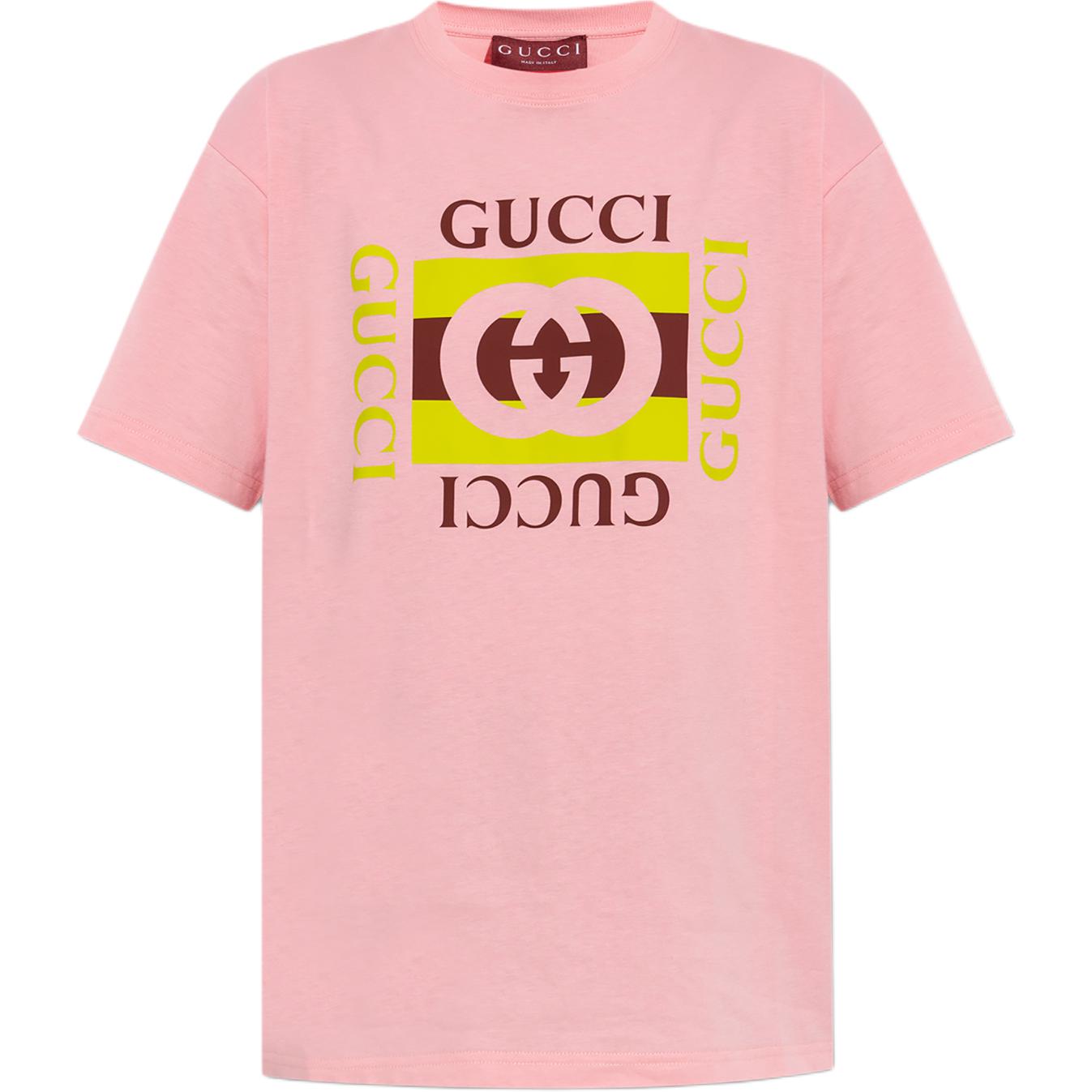 Футболка из хлопка с логотипом GUCCI, розовый
Футболка из хлопка с логотипом GUCCI, розовый