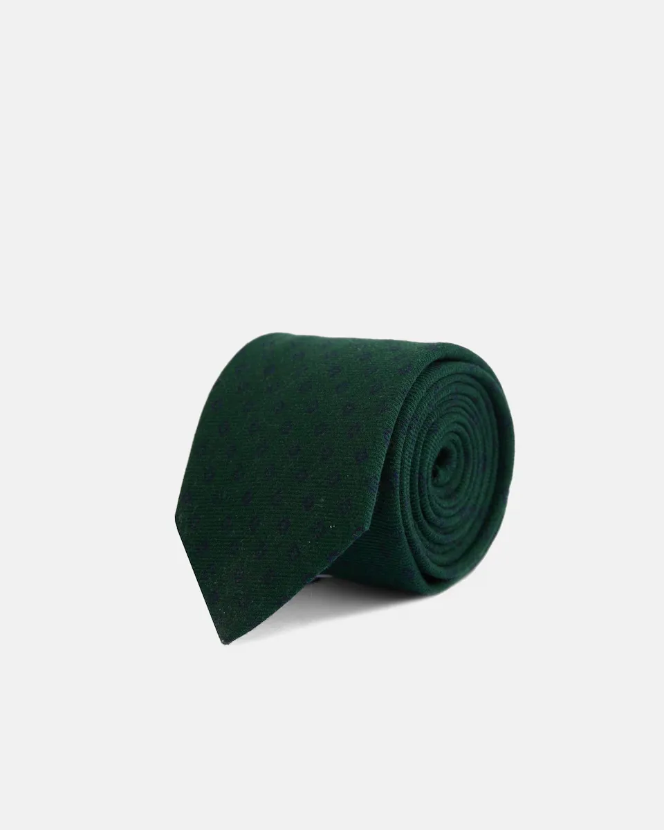 Галстук шерстяной с мелким зеленым узором Silbon, зеленый
Галстук шерстяной с мелким зеленым узором Silbon, зеленый