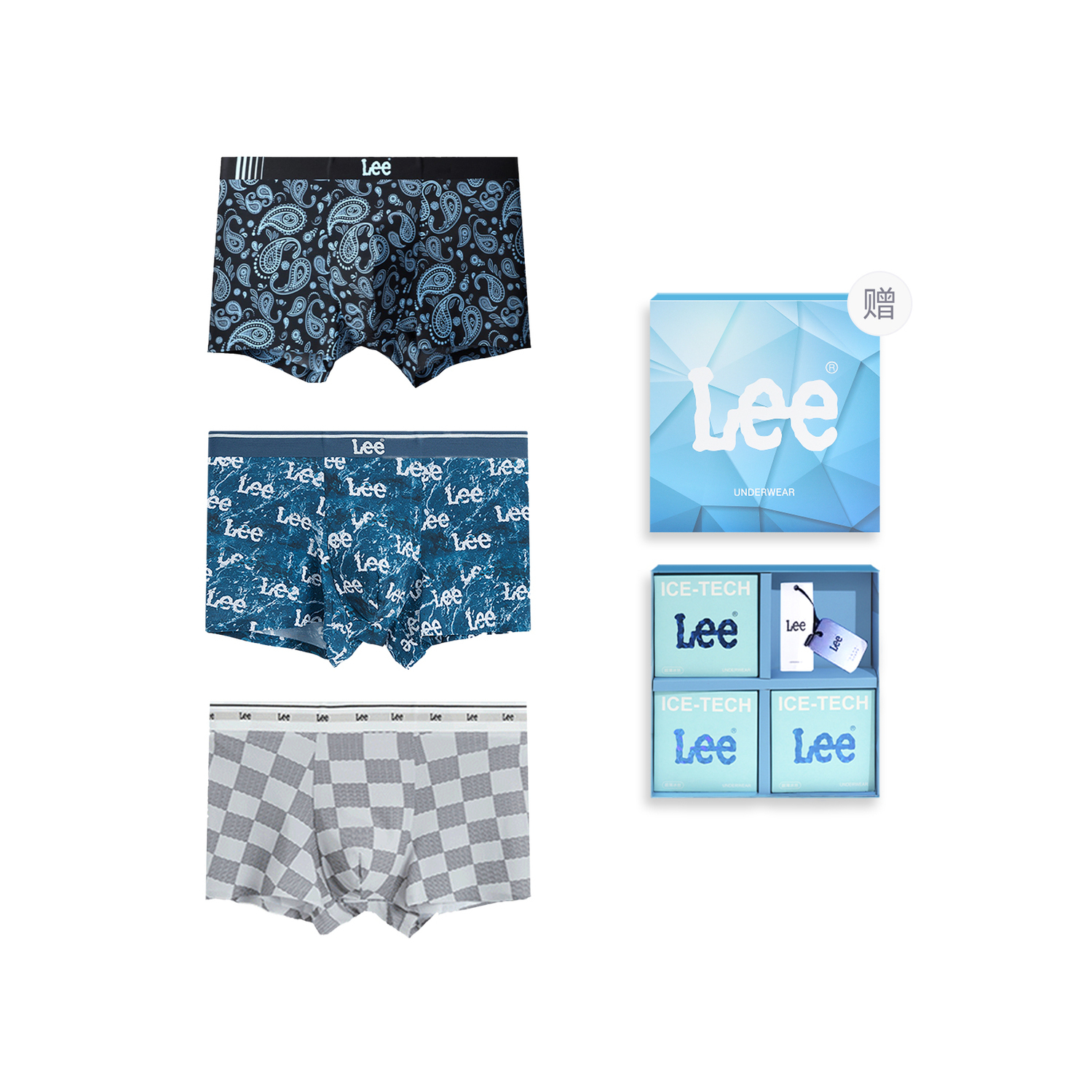 Lee Подарочный набор SS23 Ice Series, мужское белье, 3 штуки
Lee Подарочный набор SS23 Ice Series, мужское белье, 3 штуки