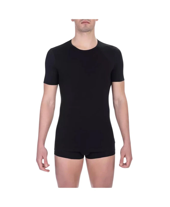 Черная хлопковая футболка с круглым вырезом Bikkembergs, черный
Черная хлопковая футболка с круглым вырезом Bikkembergs, черный
