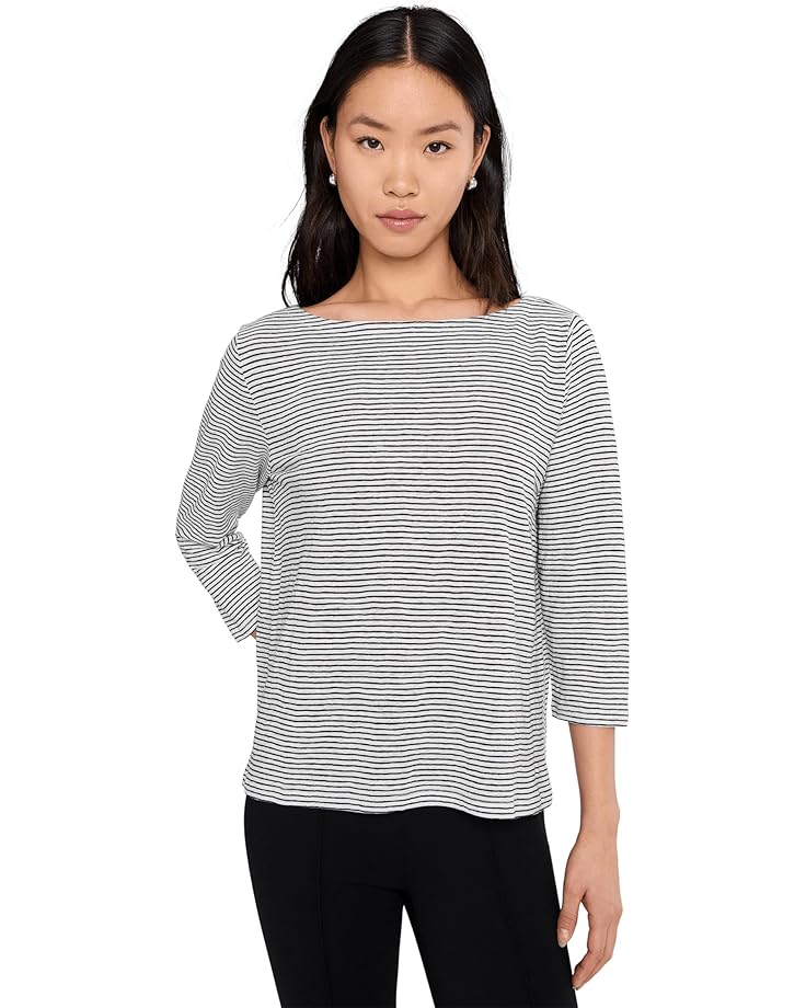 Женская блуза Eileen Fisher Striped Organic Linen Jersey Bateau Neck 3/4 Sleeve, White Black
Женская блуза Eileen Fisher Striped Organic Linen Jersey Bateau Neck 3/4 Sleeve, White Black