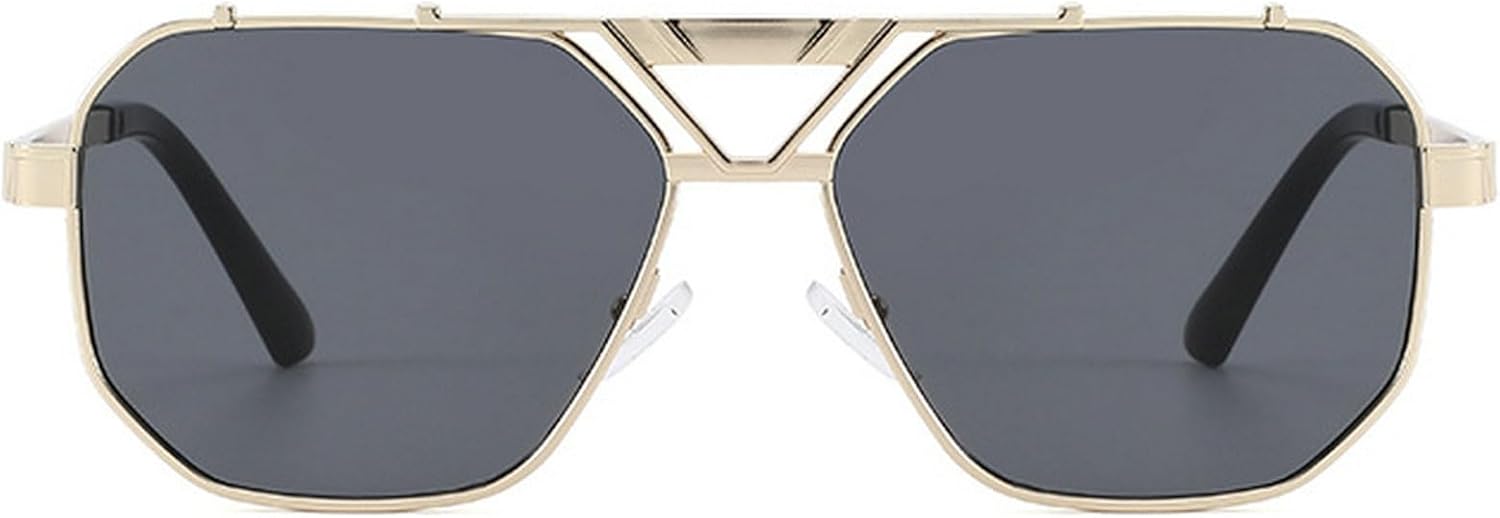 Большие квадратные солнцезащитные очки для женщин в стиле ретро с двойным дужком, очки-пилот для мужчин, очки для вождения, защита от ультрафиолета UV400 mincl, Gold Black
Большие квадратные солнцезащитные очки для женщин в стиле ретро с двойным дужком, очки-пилот для мужчин, очки для вождения, защита от ультрафиолета UV400 mincl, Gold Black