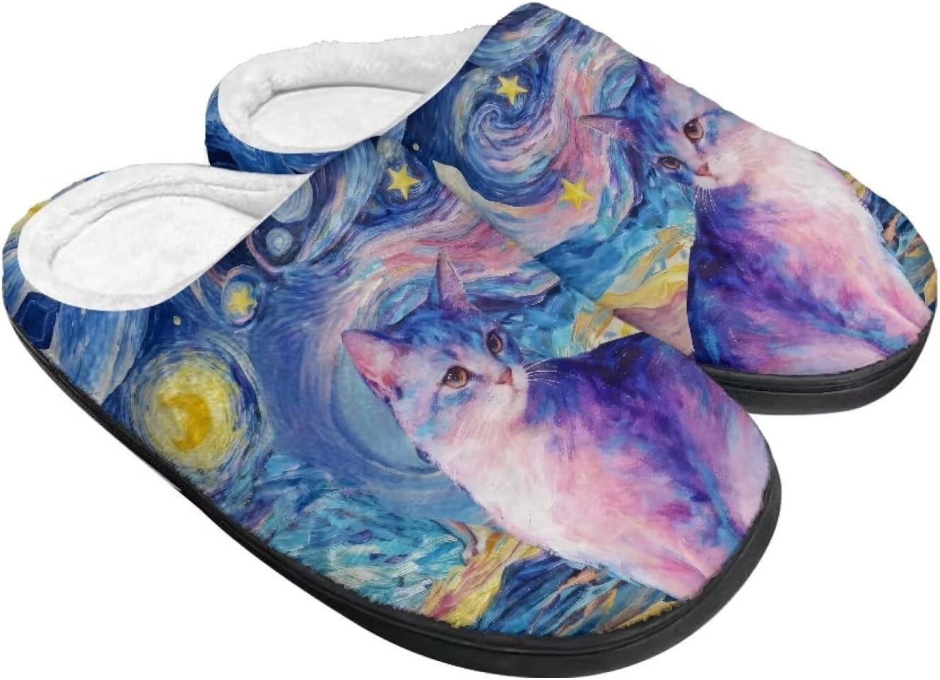Тапочки Tomeusey для женщин - домашние и хлопковые тапочки с противоскользящей подошвой, подарок для женщин и мужчин, Cat Oil Painting Starry Sky
Тапочки Tomeusey для женщин - домашние и хлопковые тапочки с противоскользящей подошвой, подарок для женщин и мужчин, Cat Oil Painting Starry Sky