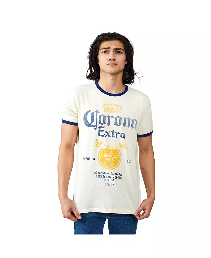 Мужская футболка Extra Label с круглым вырезом и коротким рукавом Natural Ringer, размер XXL Corona, коричневый/бежевый 
Мужская футболка Extra Label с круглым вырезом и коротким рукавом Natural Ringer, размер XXL Corona, коричневый/бежевый