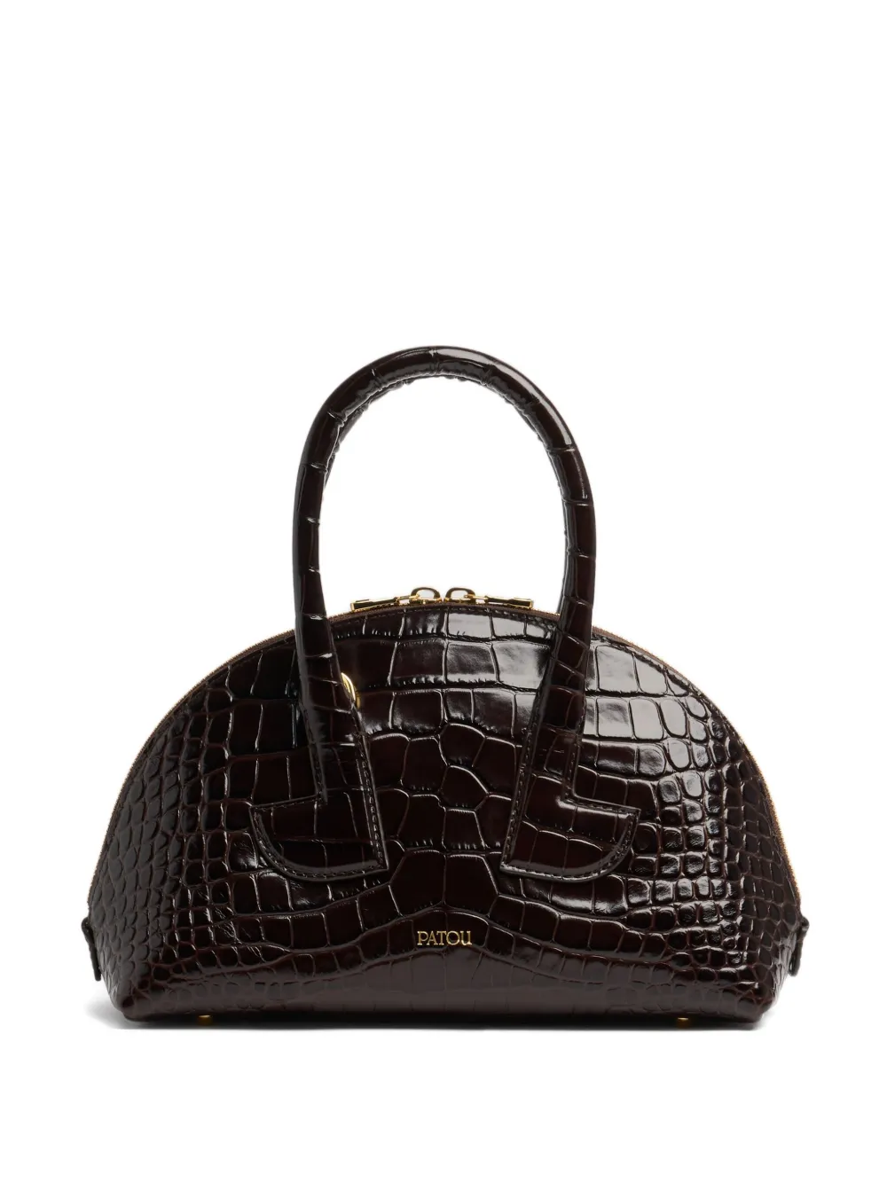 Сумка через плечо с тиснением под кожу крокодила Patou, коричневый
Сумка через плечо с тиснением под кожу крокодила Patou, коричневый