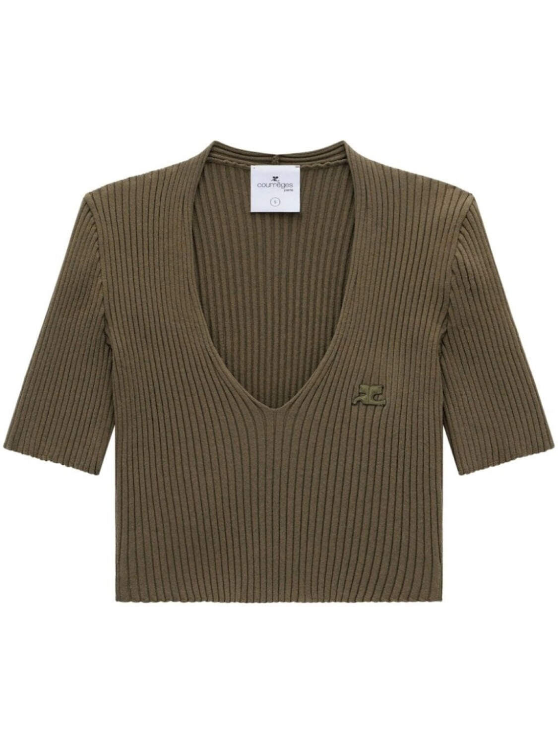 Courrèges топ с V-образным вырезом, зеленый
Courrèges топ с V-образным вырезом, зеленый