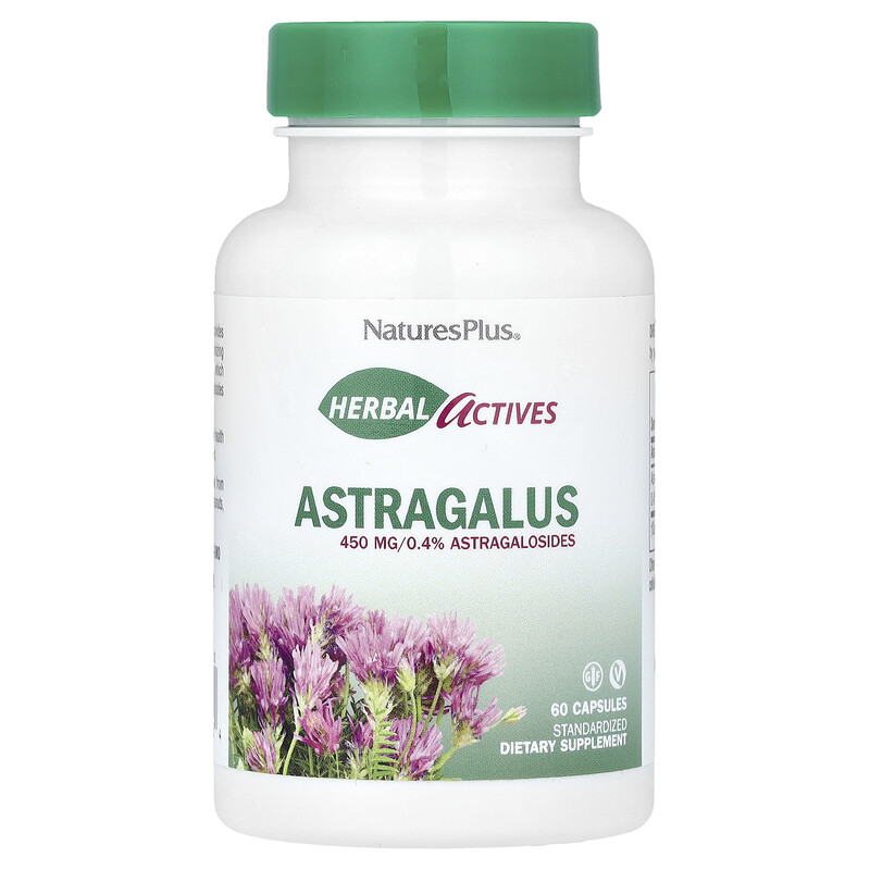 NaturesPlus, Herbal Actives, астрагал, 450 мг, 60 капсул
NaturesPlus, Herbal Actives, астрагал, 450 мг, 60 капсул