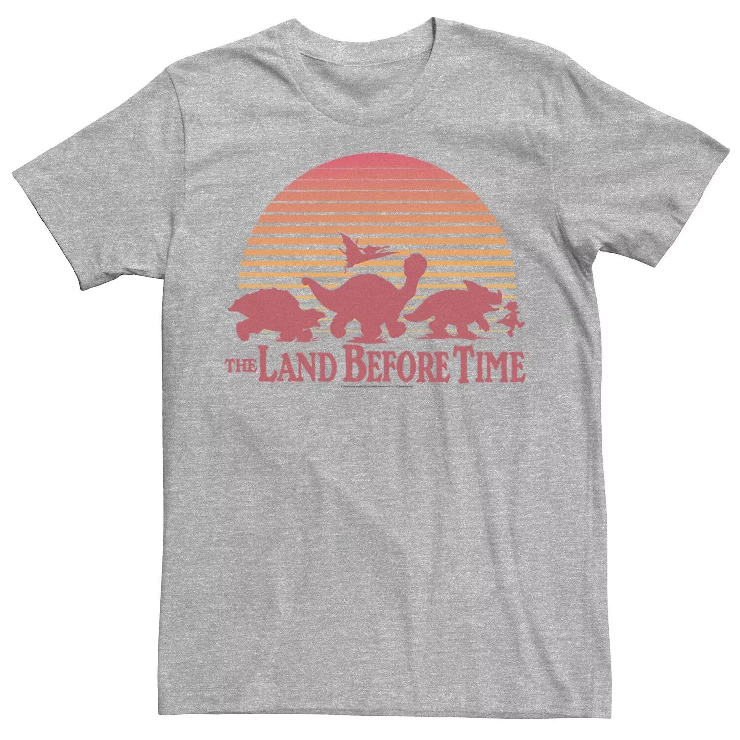 Мужская футболка Land Before Time с силуэтом персонажа в полоску и закат Licensed Character
Мужская футболка Land Before Time с силуэтом персонажа в полоску и закат Licensed Character