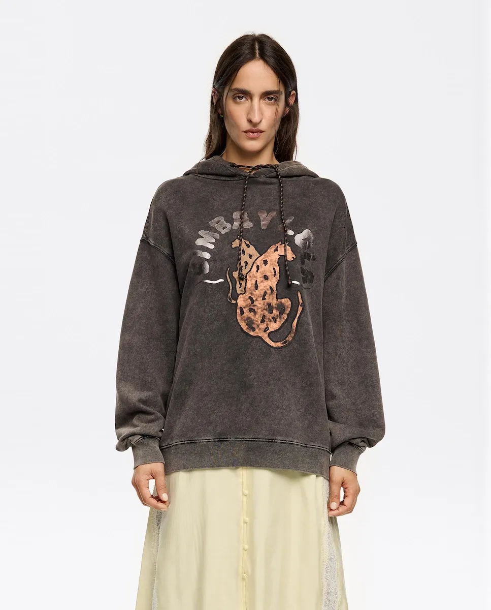 Женская толстовка с капюшоном и фольгированным логотипом Bimba Y Lola, черный
Женская толстовка с капюшоном и фольгированным логотипом Bimba Y Lola, черный