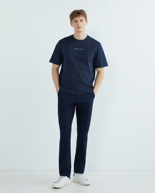 Мужские узкие брюки из хлопка стрейч Michael Kors, темно-синий
Мужские узкие брюки из хлопка стрейч Michael Kors, темно-синий