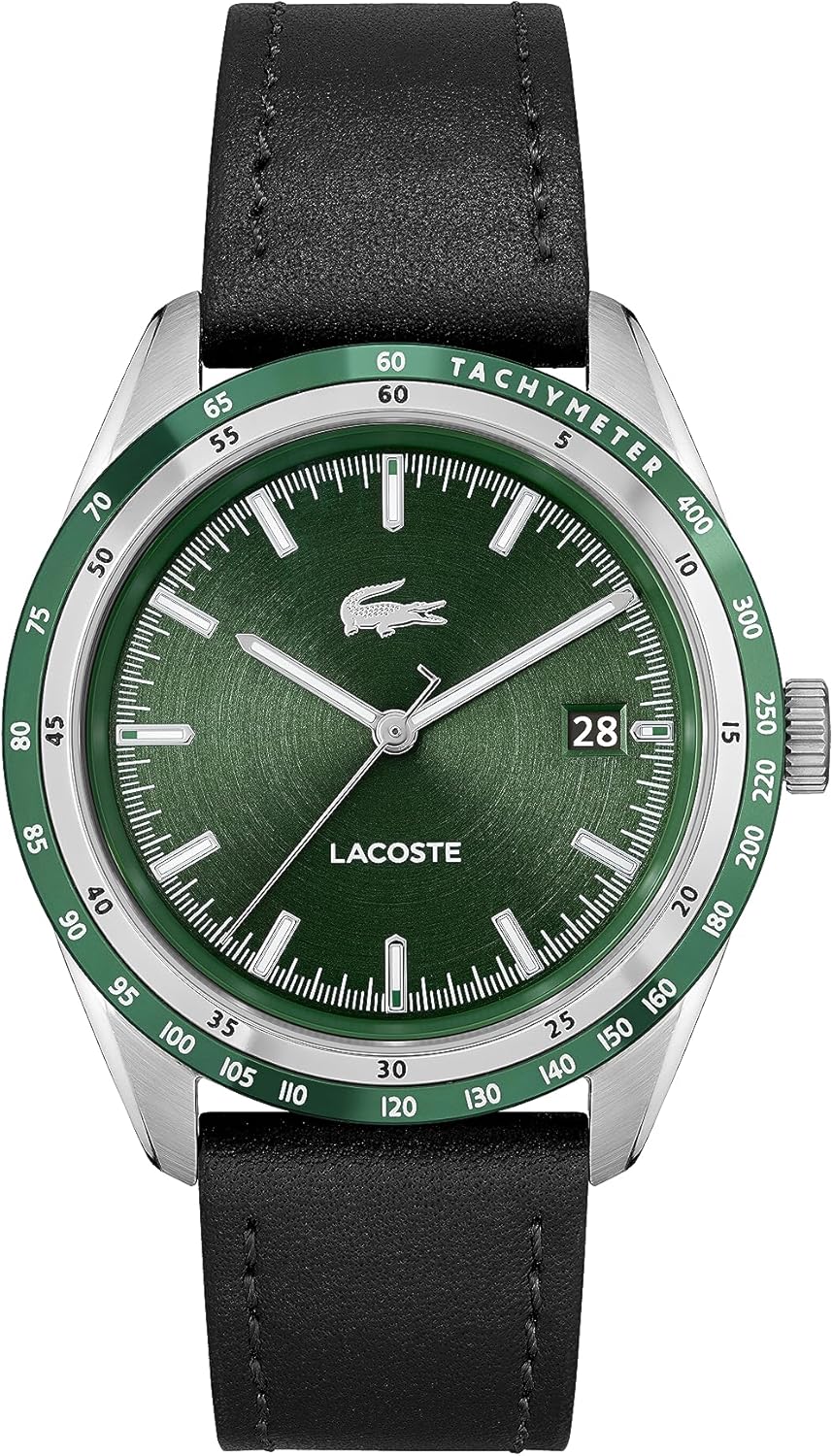 Lacoste Everett мужские часы 3H Quartz | спортивный стиль | водонепроницаемые - 5 ATM/50 метров, Green
Lacoste Everett мужские часы 3H Quartz | спортивный стиль | водонепроницаемые - 5 ATM/50 метров, Green