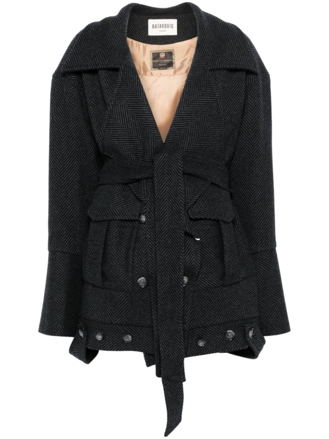 BATAKOVIC Belgrade пальто с узором в елочку, черный
BATAKOVIC Belgrade пальто с узором в елочку, черный