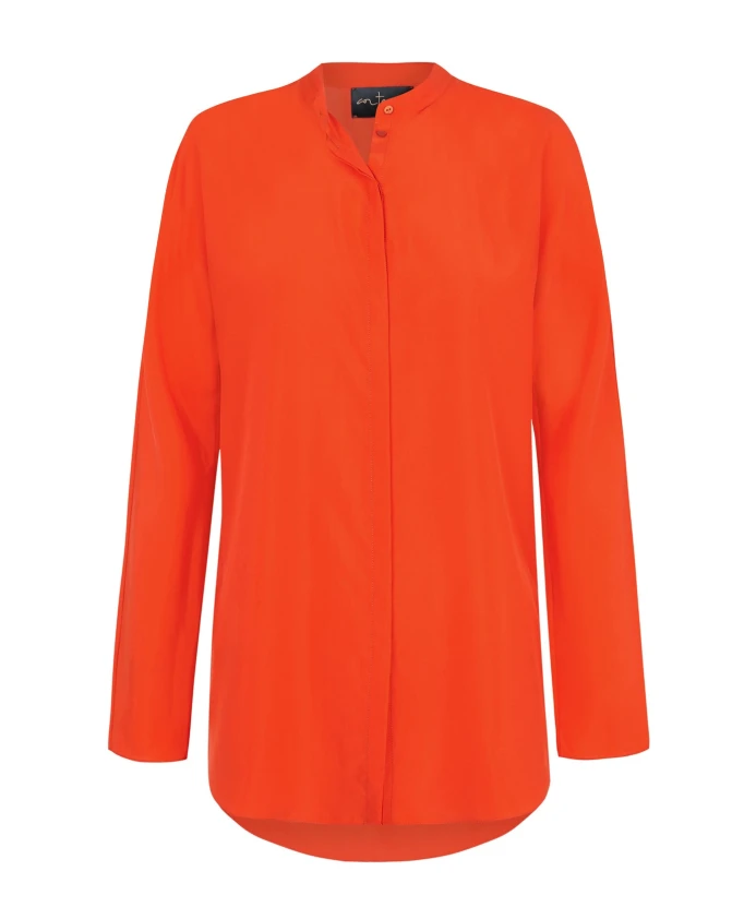 Шелковый топ с воротником Мао Cortana, красный
Шелковый топ с воротником Мао Cortana, красный