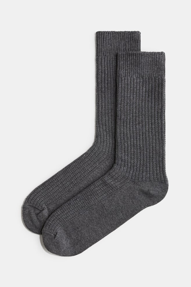 Носки с вафельной структурой H&M, серый
Носки с вафельной структурой H&M, серый