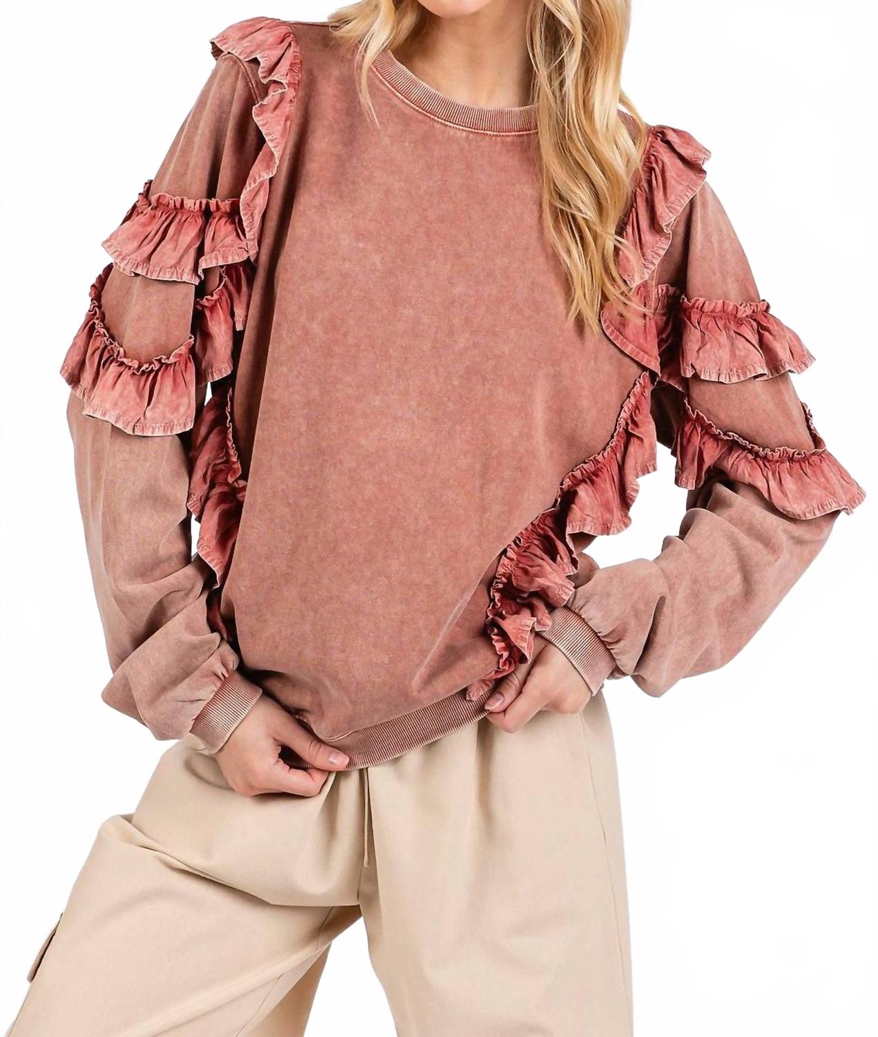 Топ с рюшами из хлопка в цвете розовато-лиловый Mittoshop
Топ с рюшами из хлопка в цвете розовато-лиловый Mittoshop