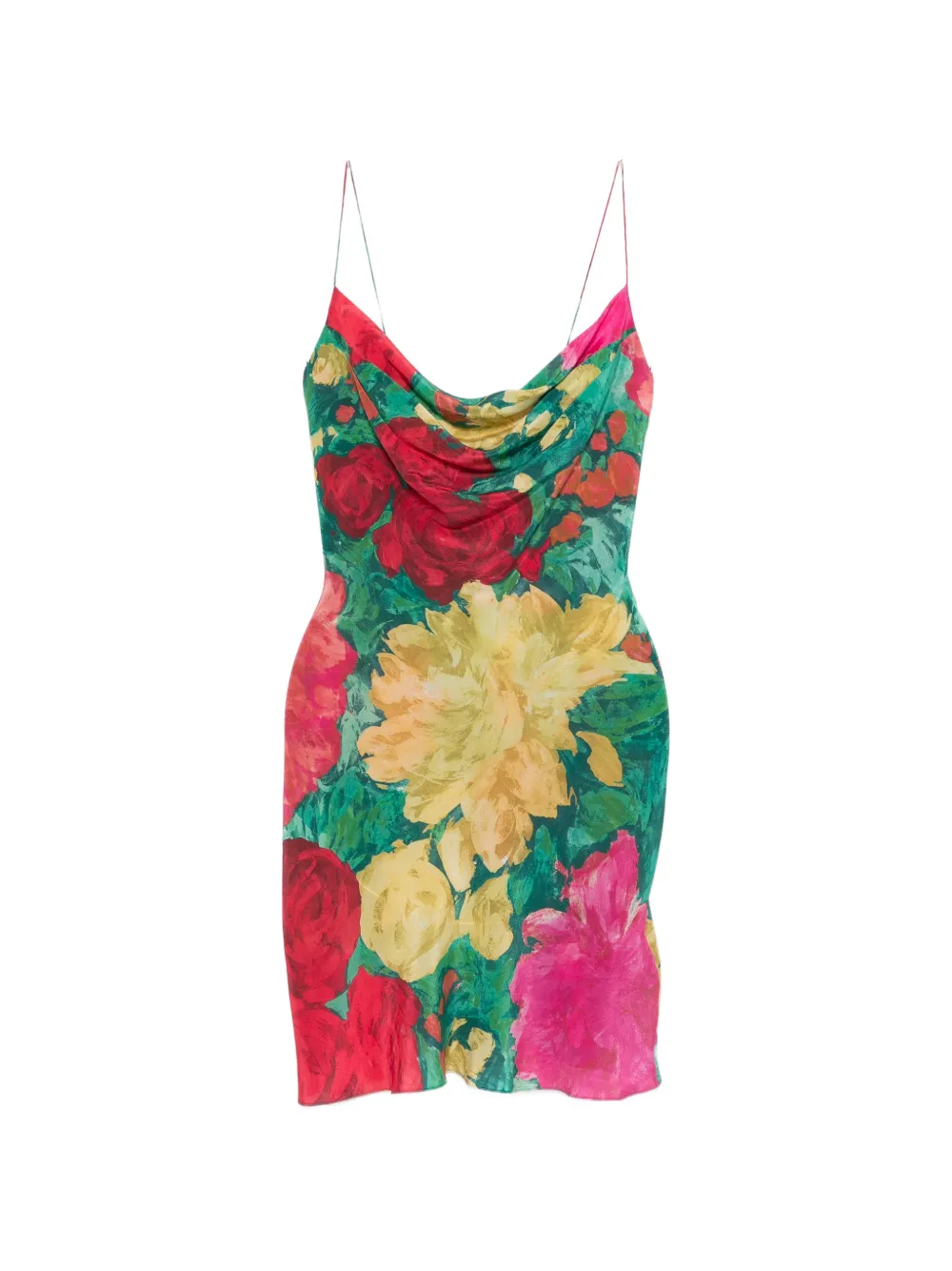 Мини-платье с цветочным принтом и драпированным вырезом Balmain, зеленый
Мини-платье с цветочным принтом и драпированным вырезом Balmain, зеленый