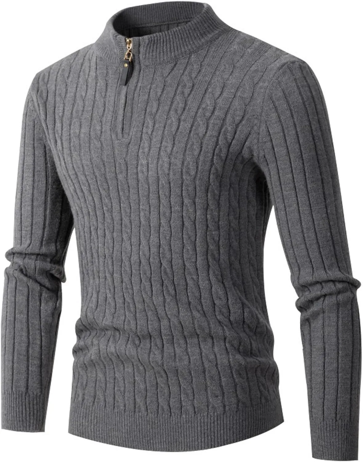 Мужской свитер с четвертью молнии Slim Fit вязаный ZPLMIDE
Мужской свитер с четвертью молнии Slim Fit вязаный ZPLMIDE
