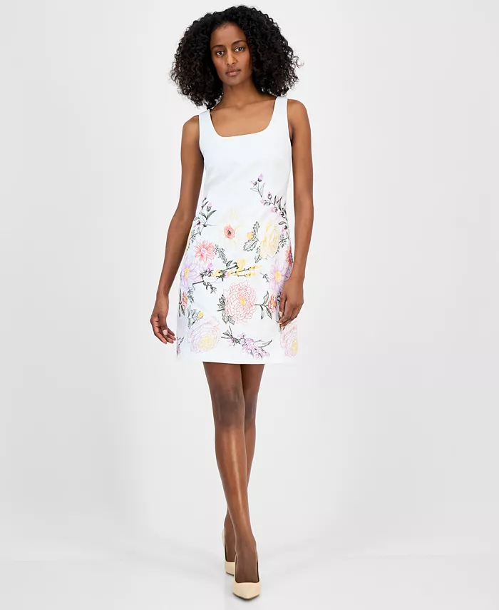 Женское платье-сарафан с квадратным вырезом без рукавов Tahari ASL, белый
Женское платье-сарафан с квадратным вырезом без рукавов Tahari ASL, белый