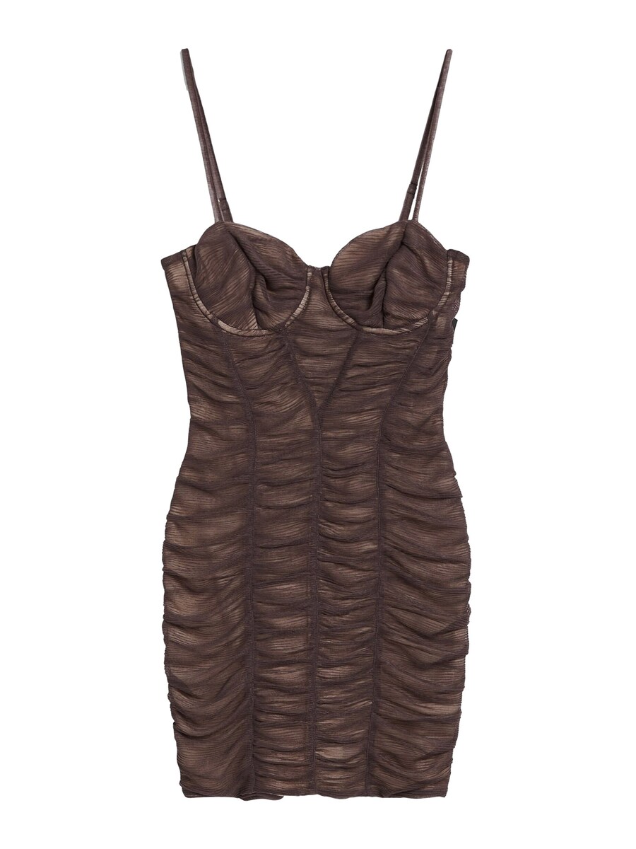 Коктейльное платье Bershka, коричневый
Коктейльное платье Bershka, коричневый